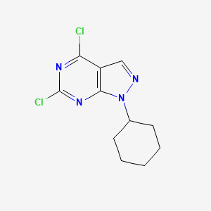 4,6-dichloro-1-cyclohexyl-1H-pyrazolo[3,4-d]pyrimidine