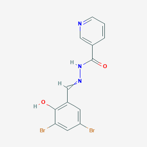 N'-[(E)-(3,5-dibromo-2-hydroxyphenyl)methylidene]pyridine-3-carbohydrazide