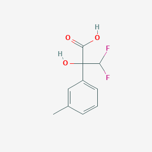 molecular formula C10H10F2O3 B12442995 3,3-Difluoro-2-hydroxy-2-(3-methylphenyl)propanoic acid 