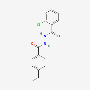 molecular formula C16H15ClN2O2 B12443031 2-chloro-N'-[(4-ethylphenyl)carbonyl]benzohydrazide 