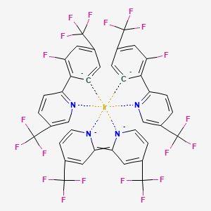 2-[2-fluoro-4-(trifluoromethyl)benzene-6-id-1-yl]-5-(trifluoromethyl)pyridine;iridium;4-(trifluoromethyl)-2-[4-(trifluoromethyl)pyridin-1-id-2-ylidene]pyridin-1-ide