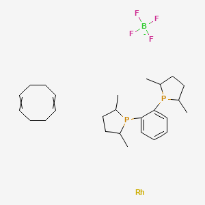 molecular formula C26H40BF4P2Rh- B12443080 1,2-Bis[(2R,5R)-2,5-dimethylphospholano]benzene(cyclooctadiene)rhodium(I) tetrafluoroborate 