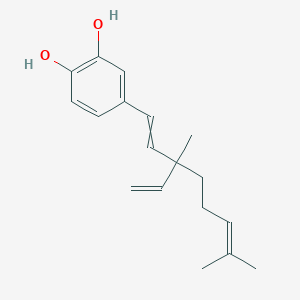 4-[(1E)-3-ethenyl-3,7-dimethylocta-1,6-dien-1-yl]benzene-1,2-diol