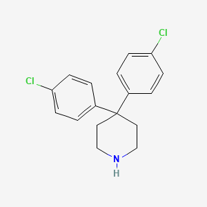 molecular formula C17H17Cl2N B12443137 4,4-Bis(4-chlorophenyl)piperidine CAS No. 40421-34-9