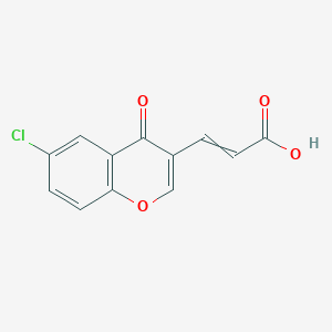 (2E)-3-(6-chloro-4-oxochromen-3-yl)prop-2-enoic acid