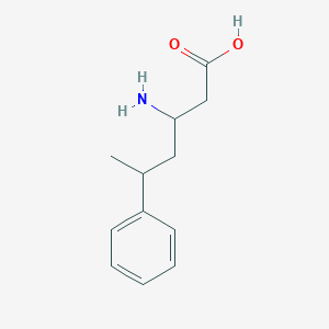 molecular formula C12H17NO2 B12443155 3-Amino-5-phenylhexanoic acid CAS No. 773125-14-7