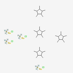 Carbanide;chlororuthenium(1+);1,2,3,4,5-pentamethylcyclopentane