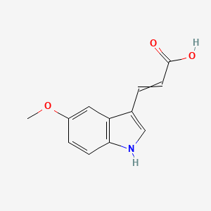 molecular formula C12H11NO3 B12443183 (2E)-3-(5-Methoxy-1H-indol-3-YL)prop-2-enoic acid 