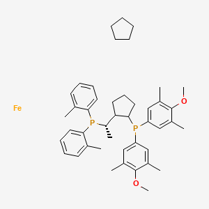 [(1S)-1-[2-bis(4-methoxy-3,5-dimethylphenyl)phosphanylcyclopentyl]ethyl]-bis(2-methylphenyl)phosphane;cyclopentane;iron