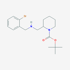 molecular formula C18H27BrN2O2 B12443223 Tert-butyl 2-({[(2-bromophenyl)methyl]amino}methyl)piperidine-1-carboxylate CAS No. 887587-74-8