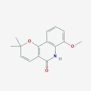 molecular formula C15H15NO3 B12443238 8-Methoxyflindersine 