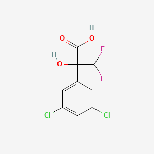 molecular formula C9H6Cl2F2O3 B12443279 2-(3,5-Dichlorophenyl)-3,3-difluoro-2-hydroxypropanoic acid 