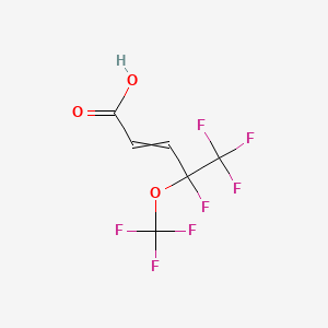 molecular formula C6H3F7O3 B12443292 (2E)-4,5,5,5-tetrafluoro-4-(trifluoromethoxy)pent-2-enoic acid 