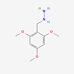 molecular formula C10H16N2O3 B12443314 [(2,4,6-Trimethoxyphenyl)methyl]hydrazine CAS No. 887595-30-4