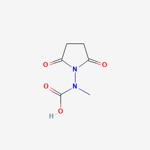 molecular formula C6H8N2O4 B12443317 1-[Carboxy(methyl)amino]pyrrolidine-2,5-dione 