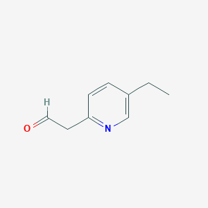 molecular formula C9H11NO B12443351 2-(5-Ethylpyridin-2-YL)acetaldehyde 