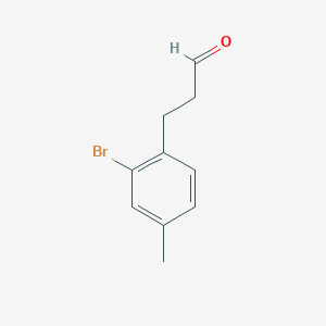 molecular formula C10H11BrO B12443363 3-(2-Bromo-4-methylphenyl)propanal 