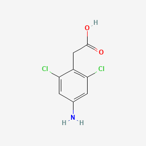 molecular formula C8H7Cl2NO2 B12443379 (4-Amino-2,6-dichloro-phenyl)-acetic acid 