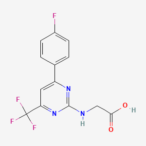 N-[6-(4-Fluorophenyl)-4-(trifluoromethyl)pyrimidin-2-yl]glycine