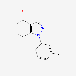 molecular formula C14H14N2O B12443435 1-(m-Tolyl)-1,5,6,7-tetrahydro-4H-indazol-4-one 