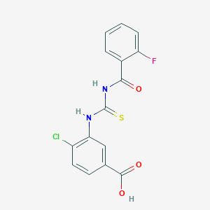 4-Chloro-3-({[(2-fluorophenyl)carbonyl]carbamothioyl}amino)benzoic acid