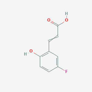 molecular formula C9H7FO3 B12443482 5-Fluoro-2-hydroxycinnamic acid 