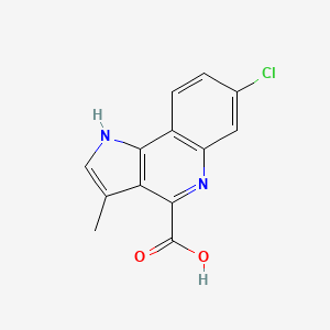 molecular formula C13H9ClN2O2 B1244349 7-chloro-3-methyl-1H-pyrrolo[3,2-c]quinoline-4-carboxylic acid 