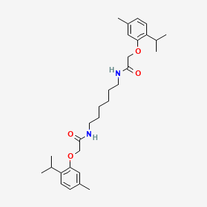 molecular formula C30H44N2O4 B12443492 N,N'-hexane-1,6-diylbis{2-[5-methyl-2-(propan-2-yl)phenoxy]acetamide} 