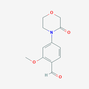 2-Methoxy-4-(3-oxomorpholino)benzaldehyde