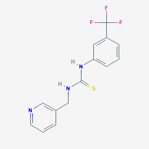 molecular formula C14H12F3N3S B12443527 1-(Pyridin-3-ylmethyl)-3-[3-(trifluoromethyl)phenyl]thiourea 