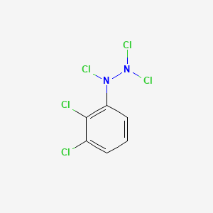 molecular formula C6H3Cl5N2 B12443561 1,1,2-Trichloro-2-(2,3-dichlorophenyl)hydrazine CAS No. 30332-27-5