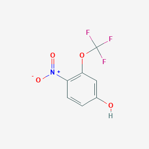 molecular formula C7H4F3NO4 B12443579 4-Nitro-3-(trifluoromethoxy)phenol 