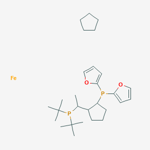 (R)-1-{(S)-2-[DI(2-Furyl)phosphino]ferrocenyl}ethyldi-tert.-butylphosphine