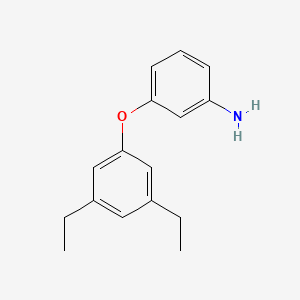 molecular formula C16H19NO B12443600 3-(3,5-Diethyl-phenoxy)-phenylamine CAS No. 887590-83-2