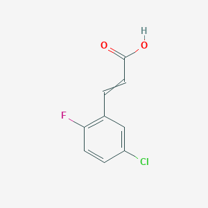 molecular formula C9H6ClFO2 B12443625 3-(5-Chloro-2-fluorophenyl)prop-2-enoic acid 