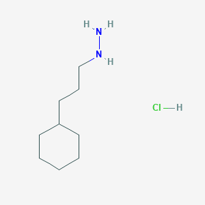 molecular formula C9H21ClN2 B12443643 1-(3-Cyclohexylpropyl)hydrazine hydrochloride CAS No. 97294-34-3