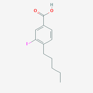 molecular formula C12H15IO2 B12443674 3-Iodo-4-pentylbenzoic acid CAS No. 1131588-17-4