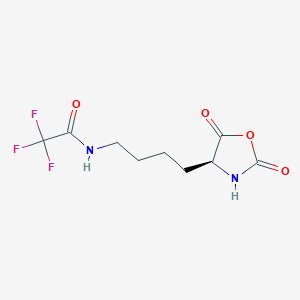 molecular formula C9H11F3N2O4 B124437 (S)-N-(4-(2,5-二氧代恶唑烷-4-基)丁基)-2,2,2-三氟乙酰胺 CAS No. 42267-27-6