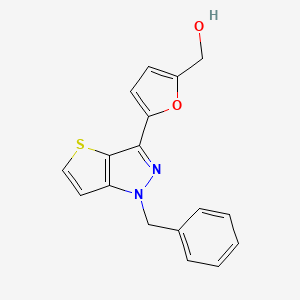 molecular formula C17H14N2O2S B1244370 [5-(1-Benzylthieno[3,2-c]pyrazol-3-yl)furan-2-yl]methanol 