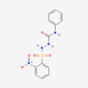 molecular formula C13H12N4O5S B12443728 2-[(2-nitrophenyl)sulfonyl]-N-phenylhydrazinecarboxamide 