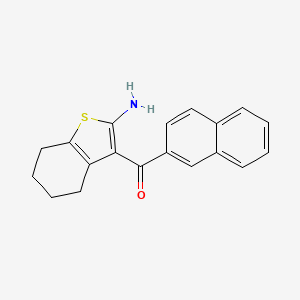 molecular formula C19H17NOS B1244381 3-(2-Naphthoyl)-4,5,6,7-tetrahydrobenzo[b]thiophene-2-amine 