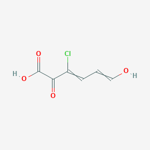 molecular formula C6H5ClO4 B1244390 3-Chloro-2-hydroxymuconic semialdehyde 
