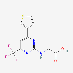 N-[6-(3-Thienyl)-4-(trifluoromethyl)pyrimidin-2-yl]glycine