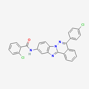 2-chloro-N-[5-(4-chlorophenyl)benzimidazo[2,1-a]phthalazin-10-yl]benzamide