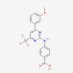 4-[6-(3-Methoxyphenyl)-4-(trifluoromethyl)pyrimidin-2-yl]aminobenzoic acid