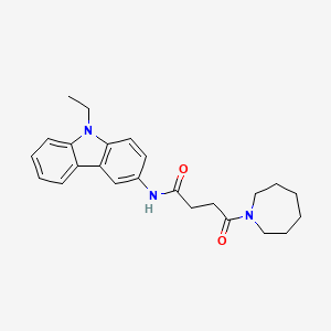 molecular formula C24H29N3O2 B12443963 4-(azepan-1-yl)-N-(9-ethylcarbazol-3-yl)-4-oxobutanamide 