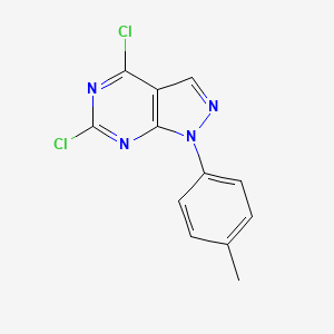 4,6-dichloro-1-(4-methylphenyl)-1H-pyrazolo[3,4-d]pyrimidine