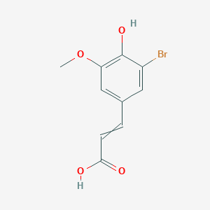 3-(3-bromo-4-hydroxy-5-methoxyphenyl)prop-2-enoic acid