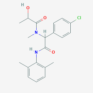 N-{1-(4-chlorophenyl)-2-[(2,6-dimethylphenyl)amino]-2-oxoethyl}-2-hydroxy-N-methylpropanamide