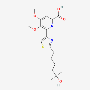 6-[2-(5-Hydroxy-5-methylhexyl)-1,3-thiazol-4-yl]-4,5-dimethoxypyridine-2-carboxylic acid